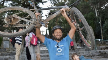 Senador bonaerense hizo una cruzada en bicicleta para visibilizar proyecto sobre discapacidad